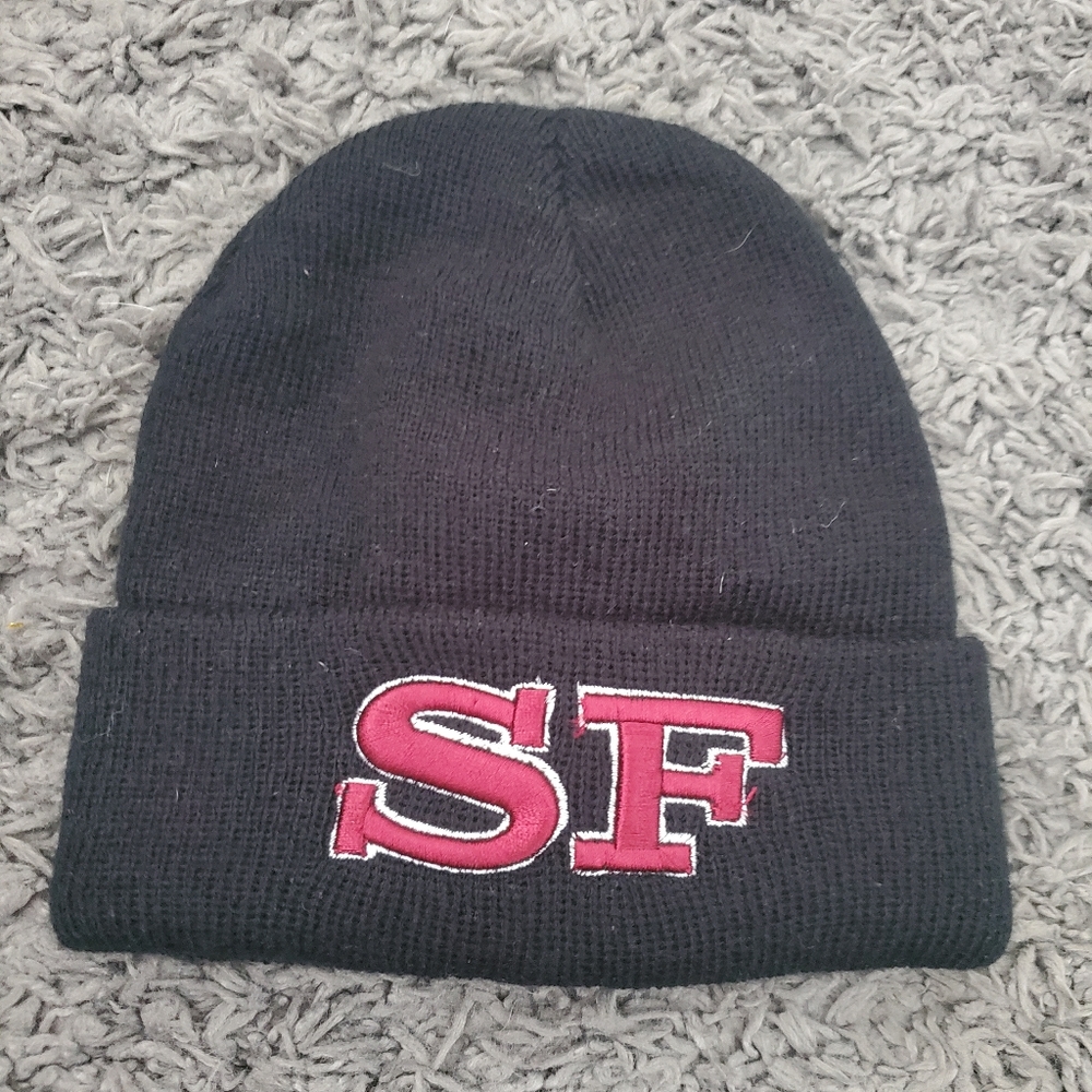 San Francisco California Black Red Embroided Warm Winter‎ Toddler Beanie